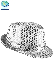 CAPPELLO PAILLETTES ARGENTO